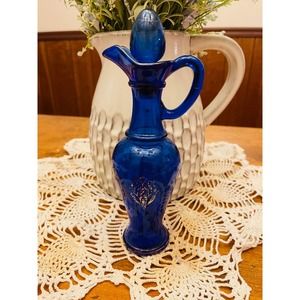 Avon Cobalt Blue Decanter Bottle with Stopper